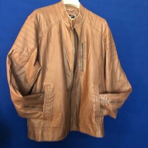 Men's Brown Black Rivet Motorcycle Jacket